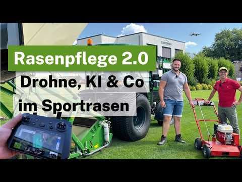 Drohnen-Analyse & KI im Sportrasen! Drohnen, Wetterstation & Profi-Maschinen bei der Rasenpflege⚽