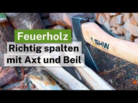 Richtig Holzhacken mit Axt und Beil! Alles rund um Feuerholz!